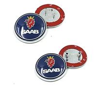 2PCS Blu Distintivo Set Cofano Anteriore E Posteriore Boot Badge Emblema Sticker Per SAAB 93 9-3 95 9-5 2003-2010 12844161 12785871