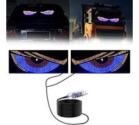 2PCS Blue Devil Eyes Light for Cars Windshield USB Plug & Play Car LED with 11 Modes Demon Sign for SUVs Pickups Trucks RVs