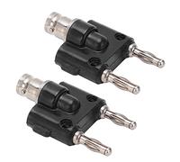 2PCS BNC Femmina a Doppia Banana Maschio Spina Martinetti Binding Post 4mm Adattatore Coassiale RF BNC a BNC Maschio Banana Coassiale Jack Splitter Connettore J.20022