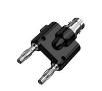 2PCS BNC Femmina Jack a Doppio 4MM Banana Maschio Adattatore RF Connettore for Oscilloscopio Q.20022