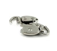 2pcs Borsa a Forma di Foglia di Metallo Ancoraggio D-ring Connettore del Sacchetto Fibbie di Ancoraggio Con Viti Ganci Appendiabiti Borse Cinture Cinturino Artigianale In Pelle-8#,Argento