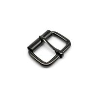 2PCS Borsa a mano in pelle Zaino Cinghia Cintura D Anello Rettangolo Tri-glide Regolare Rullo Spille Fibbia Cursore Chiusura Grilletto Gancio(Gun black pin,Inner wide 38mm)