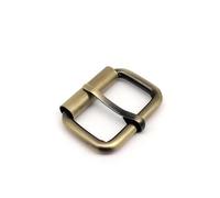 2PCS Borsa a mano in pelle Zaino Cinghia Cintura D Anello Rettangolo Tri-glide Regolare Rullo Spille Fibbia Cursore Chiusura Grilletto Gancio(Brush brass pin,Inner wide 38mm)