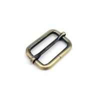 2PCS Borsa a mano in pelle Zaino Cinghia Cintura D Anello Rettangolo Tri-glide Regolare Rullo Spille Fibbia Cursore Chiusura Grilletto Gancio(Brush brass adjust,Inner wide 32mm)