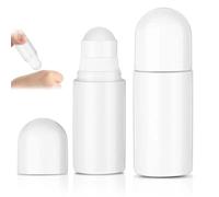 2pcs bottiglia da rullo a rulli a sfera a sfera da rullo da 50 ml su bottiglia a rullo ricaricabile vuoto 1.5x3,9 pollici di viaggio portatili per olio essenziale, profumo, protezione solare