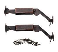2pcs Box Hardwares Cerniera Cucina Casa Molla di Sostegno Cerniere Zinco Giù Lega Coperchio Della Porta Stop Hardware Buffer con Upturned Universal Strap Armadio Ferro Decorativo Chiudi per T-