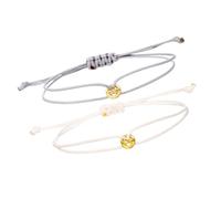 2pcs Bracciali per Coppie Buona Fortuna Perline Handchain Braccialetti Regolabili Accessori Da Polso Accessori Per Il Partito Unisex Perline, Misura unica, come descritto