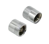 2pcs Brass Shower Nozzle Connector Silver Female 1/2" To 3/4" Male Threaded Connector Reducer Hose Repair Water Tap Fittings(28MM)