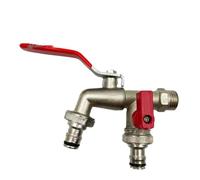 2pcs Brass Water Faucet 1/2" Outside & Inside Turn On/Off Lever Handle Watering Supply Taps Ball Valve Garden Tools Per Giardino