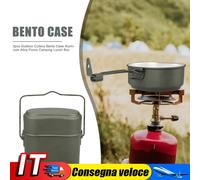 2Pcs Camping Cookware Mess Kit - 3 Pack Food Container Aluminum Pots & Pans Set