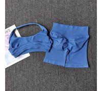 2pcs Canotta SPORTS Reggiseno a Vita Alta Hip Sollevamento Shorts Allenamento