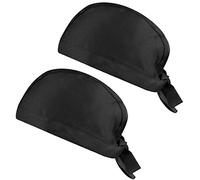 2pcs Cappellino da Chef,Cappello Cucina Regolabile,Cappello da Cuoco Unisex da Cucina per Cuoco Uomo,Cappelli Bandana Cucina Berretto da Lavoro per Adulti, Fornai, Hotel, Ristorante (Nero)