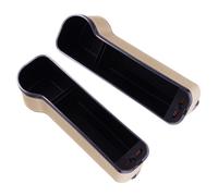 2pcs Car Console Seat Side Gap Filler Storage Box Organizer Pocket Cup Holder