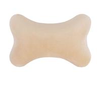 2PCS Car Neck Headrest Pillow High-resilience Memory Foam Seat Breathable Velvet Head And Support For Sleep per Guida(Beige)