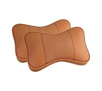 2PCS Car Neck Pillow Removable Cover Soft Rest Easy Installation Auto Accessories Breathable Driving Travel Support per Adulti(Brown)