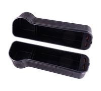 2pcs Car Seat Gap Filler Storage Box Organizer Pocket Cup Holder Dual USB