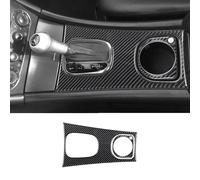 2Pcs Carbon Fiber Interior Gear Shift Cover Trim For Mercedes-Benz C-Class 05-07