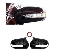 2PCS Carbon Fiber Pattern Rearview Side Mirror Cover Caps Compatible For Mercedes-Benz E,C-Class W211 W203 2001-2007(Forged Grain)