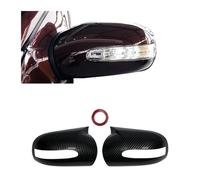 2PCS Carbon Fiber Pattern Rearview Side Mirror Cover Caps Compatible For Mercedes-Benz E,C-Class W211 W203 2001-2007(Carbon Look)