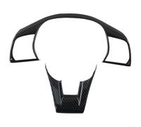 2pcs Carbon Fiber Steering Button Cover for per hyundai Sonata 15-19 | Made of per durable ABS plastic, black finish, lightweight design, resists daily wear and tear, 2 pieces included