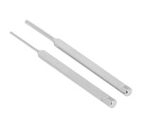 2pcs Carbon Steel Pin Punch Set | 3 / 32in Extended Design for Easy Roll Pin Removal | Secure Starter & Rubber Coating | DIY Tool for Machinery/Metalworking/Home Repair
