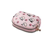 2PCS Carino Mucca Modello Portamonete per le Donne Portafoglio di Carta Studenti Doppia Tasca Cerniera Sacchetto Chiave Portatile Rossetto Banca Sacchetto di Immagazzinaggio Della Carta, 3, Taglia