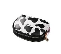 2PCS Carino Mucca Modello Portamonete per le Donne Portafoglio di Carta Studenti Doppia Tasca Cerniera Sacchetto Chiave Portatile Rossetto Banca Sacchetto di Immagazzinaggio Della Carta, 2, Taglia