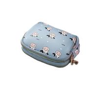 2PCS Carino Mucca Modello Portamonete per le Donne Portafoglio di Carta Studenti Doppia Tasca Cerniera Sacchetto Chiave Portatile Rossetto Banca Sacchetto di Immagazzinaggio Della Carta, 4, Taglia