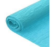 2Pcs Carta Crespa, 7.9ft Lungo 20 Inch Largo Rotolo Carta Crespa Color Blu Lago