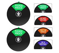 2pcs cartelli per conferenze da 12 cm per ufficio, cartello per la privacy, non disturbare cartello, non disturbare divertente, in un incontro per cubicle, si prega di bussare per porta(nero)