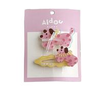 2pcs Cartoon Animal Tema Clip Per Capelli Semplice Ed Elegante Forcina Per Le Ragazze Bambino Ideale Per Regali Di Tutta L'Usura Giornaliera