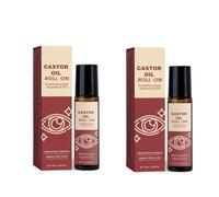 2pcs Castor Oil Roll, On Frankincense Essential Oil for Soothing Dark Circles and Puffiness Skin Moisturize and Firm Eyes Care Oil