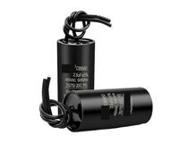 2Pcs CBB60 electronic starter Run Capacitor 450VAC Starting Air Conditioner Capacitors Water Pump For Washing Machine AUOQKQUT(450V2.0UF)