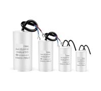 2Pcs CBB60 electronic starter Running Capacitor 450V Series AC Water Pump Startup Capacitors Start electronic starter Run 450VAC 3uF-80uF NWPNLXEA(450V6UF)