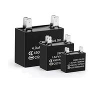 2Pcs CBB61 Air Conditioner External Fan Start Capacitor electronic starter Run Capacitor 450V 1UF 1.2UF 1.5UF 2UF 2.5UF 3UF 3.5UF 4UF 4.5UF MQXFCZUX(8UF)