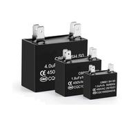 2Pcs CBB61 Air Conditioner External Fan Start Capacitor electronic starter Run Capacitor 450V 1UF 1.2UF 1.5UF 2UF 2.5UF 3UF 3.5UF 4UF 4.5UF AUOQKQUT(5UF)