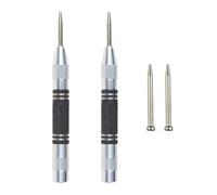 2Pcs Centro Automatico Punzonatura Acciaio Molla Caricato Foro Punzonatura Regolabile Primavera Marker Strumenti per Legno Vetro Lavorazione Del Legno