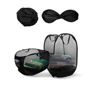 2PCS Cesto Portabiancheria Pieghevole Grande Cesto Biancheria Sporca Pieghevole con Manici, Cesta Panni Sporchi in Rete Traspirante, Sacco Portabiancheria Sporca per Bagno, Camera, Viaggio e Camping