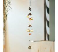 2pcs Chinese Golden Toad Metal Wind Bells Creative Hanging Wind Chimes Pendants