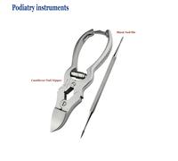 2PCs Chiropodia Strumento Nero File a Sbalzo Pinza Tronchesino Unghie Del Piede