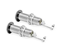 2Pcs Chitarra Elettrica Basso 6.35mm Presa Lunga Filettata Presa Cilindro Ingresso Uscita Spina Prese Accessori Chitarra