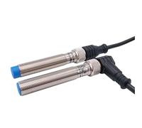2pcs Cloweit Set IP65 M12 Inductive Proximity Sensor Switch 4pin Connecting 2m PVC Cable 2mm 4mm Flush Non-flush Metal Detection(LJ12A3-4 (4mm I),NPN NO)