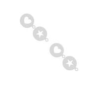 2pcs Coffee Stencil Stencil Stella in acciaio inox e modelli di cappuccino a