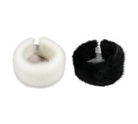 2PCS Comode fasce per scalda orecchie ispessite Pellicce sintetiche Open Top Design traspirante Cappello avvolgente per l ' inverno Uso quotidiano Fasce invernali spesse
