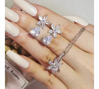 2pcs Confezione Alla Moda Rotondo Cristallo Goccia Orecchino - Sposa Gioielli