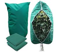 2pcs Confezioni di Teli Antighiaccio da Giardino 80x120CM - Copertura Protettiva per Piante, Sacchi Horticultural con Cerniera e Coulisse, Coperture da Esterno(Green,200x240CM)