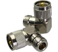 2pcs. CONNETTORE ADATTATORE AD ANGOLO TIPO N FEMMINA A PL259 MASCHIO UHF