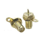 2Pcs Connettore SMA Femmina jack Passaparete Dado Maniglia Saldare Superficie Deck Mount Adattatore RF Coassiale