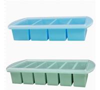 2PCS Contenitori Congelatore in Silicone con Coperchio, Souper Cube, contenitore per congelare zuppe a 6/4 fori, Stampi Per Congelatore In Silicone, Vassoio grande in silicone per Zuppa, Brodo