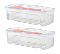2pcs Cooker pasta a microonde impilabile con coperchio per filtro e pentola a microonde forcella